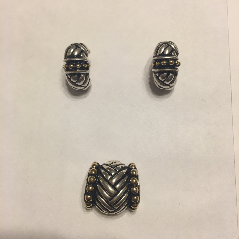 Clip on earrings & necklace pendant